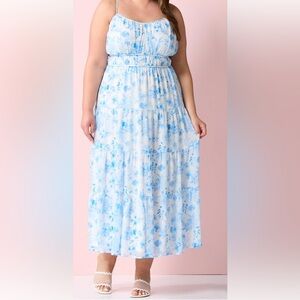 Cato Plus Size Blue Floral Maxi Dress - Summer Sundress Size 22/24